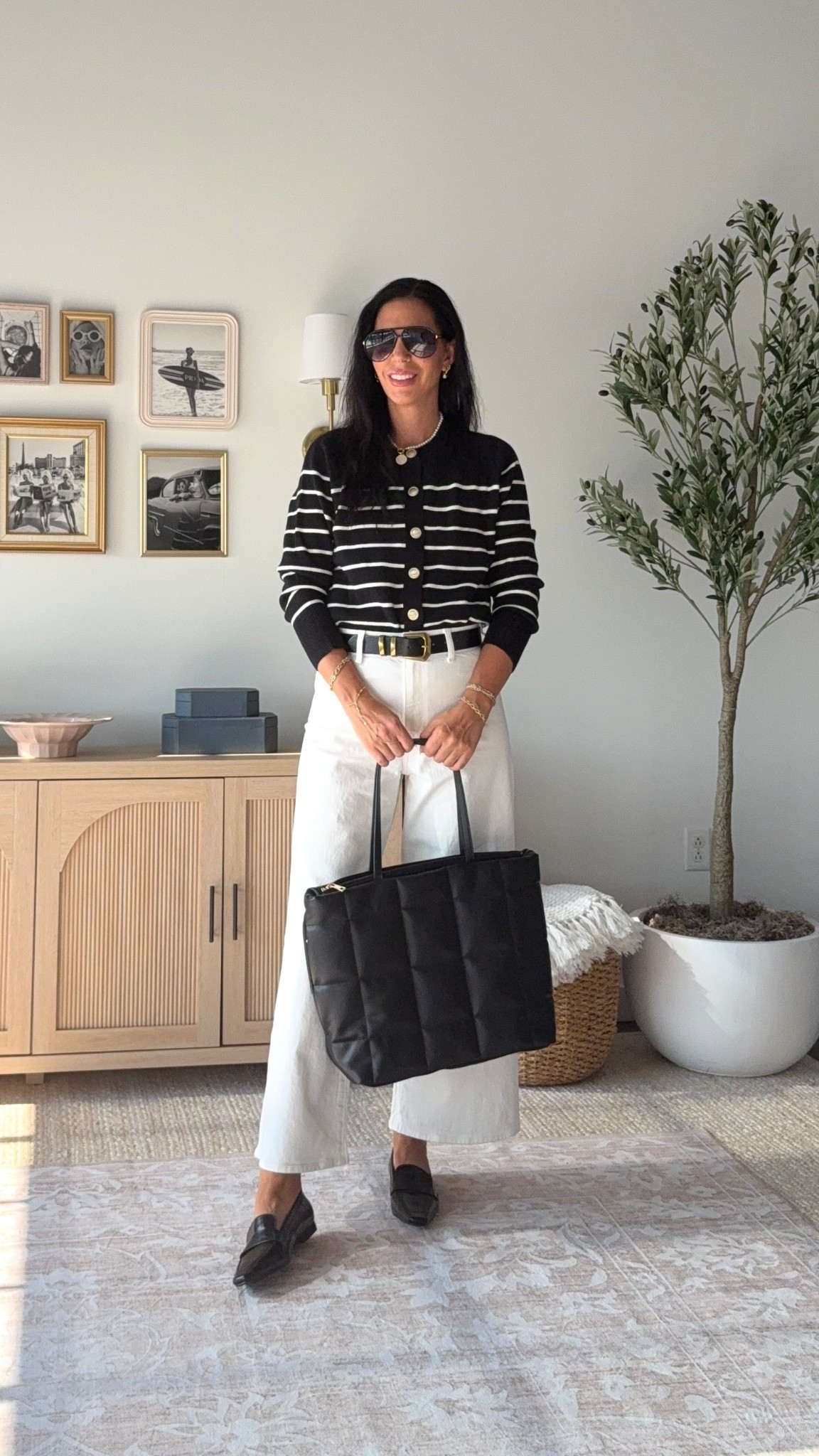 The perfect way to wear white into fall. Add a loafer and a cardigan for a classic look 
Pants on sale for $19 - size up (wearing a 4)
Sweater - size small 

#LTKU #LTKFindsUnder50 #LTKOver40