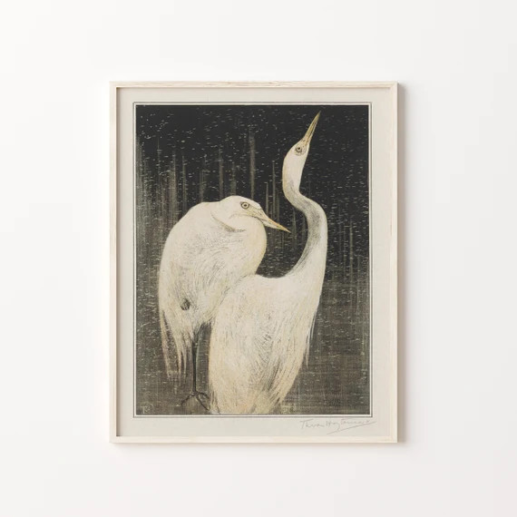 Vintage Crane Bird  Bird Print Vintage Animal Print Vintage | Etsy | Etsy (US)