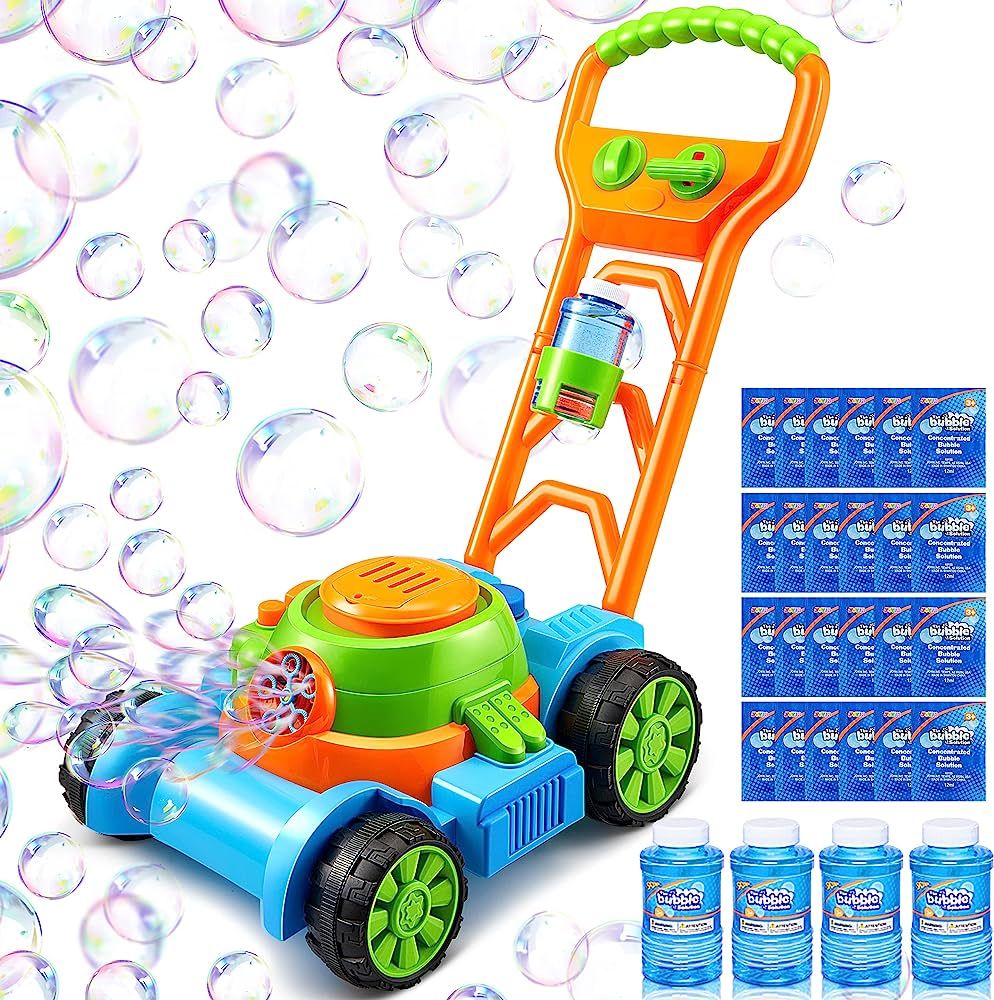 Sloosh Bubble Lawn Mower Toddler Toys - Kids Toys Bubble Machine Summer Outdoor Toys Games, Bubbl... | Amazon (US)