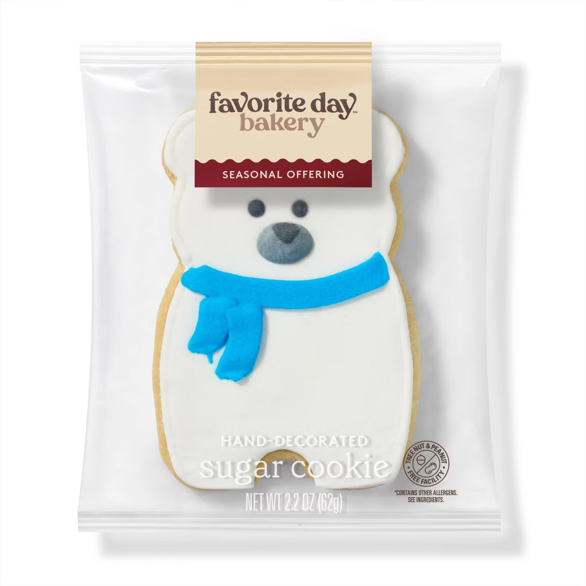 Holiday Decorated Polar Bear Cookie - 2.2oz - Favorite Day™ | Target