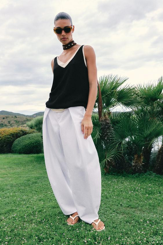 COMBINATION KNIT TOP | Zara UK