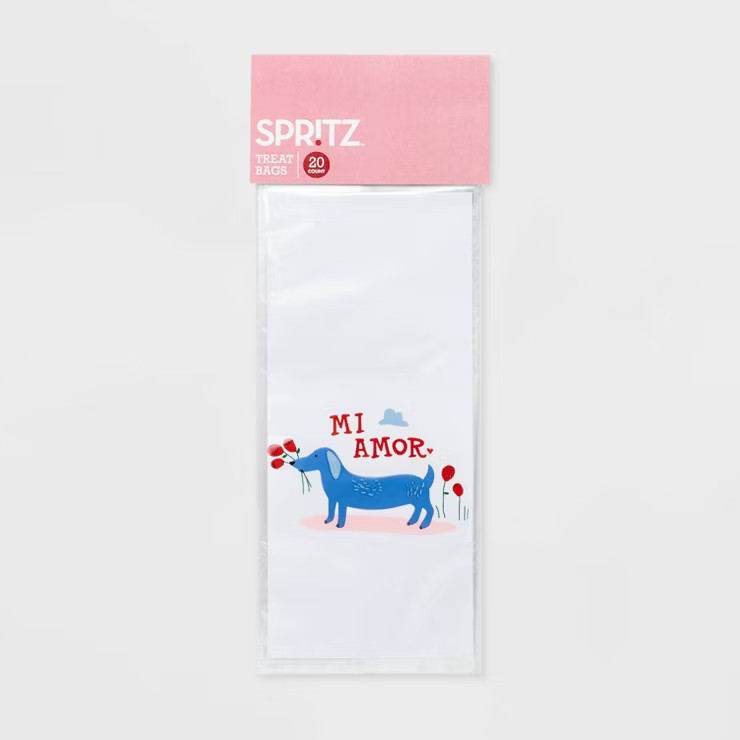20ct Plastic 'Mi Amor' Treat Bags - Spritz™ | Target