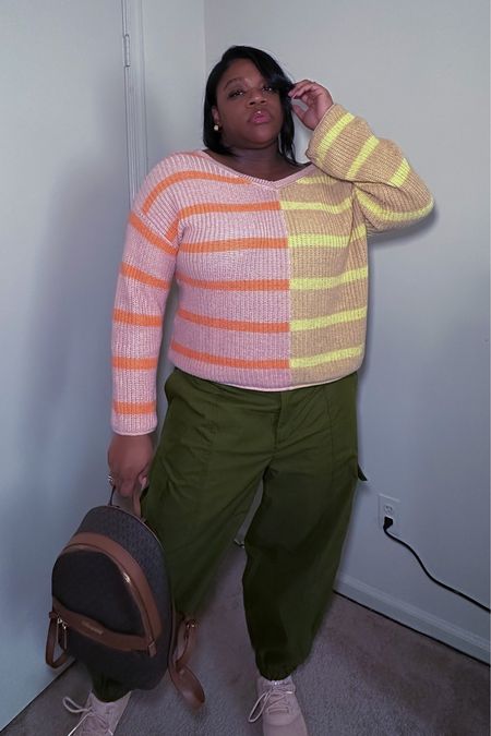 Outfit Ideas | Cargo Pants 💚 Sweater (L) Pants (XL)

#casualoutfit #americaneagle #targetfind 

#LTKcurves #LTKstyletip