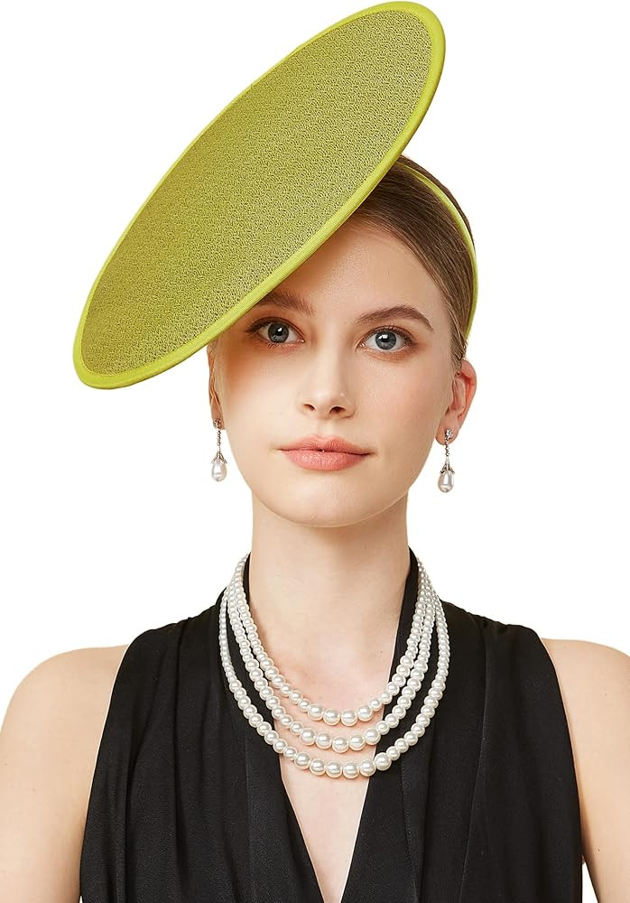 Coucoland Fascinators Hats for Women - Tea Party Cocktail Fascinator Shiny Flat Kentucky Elegant ... | Amazon (US)