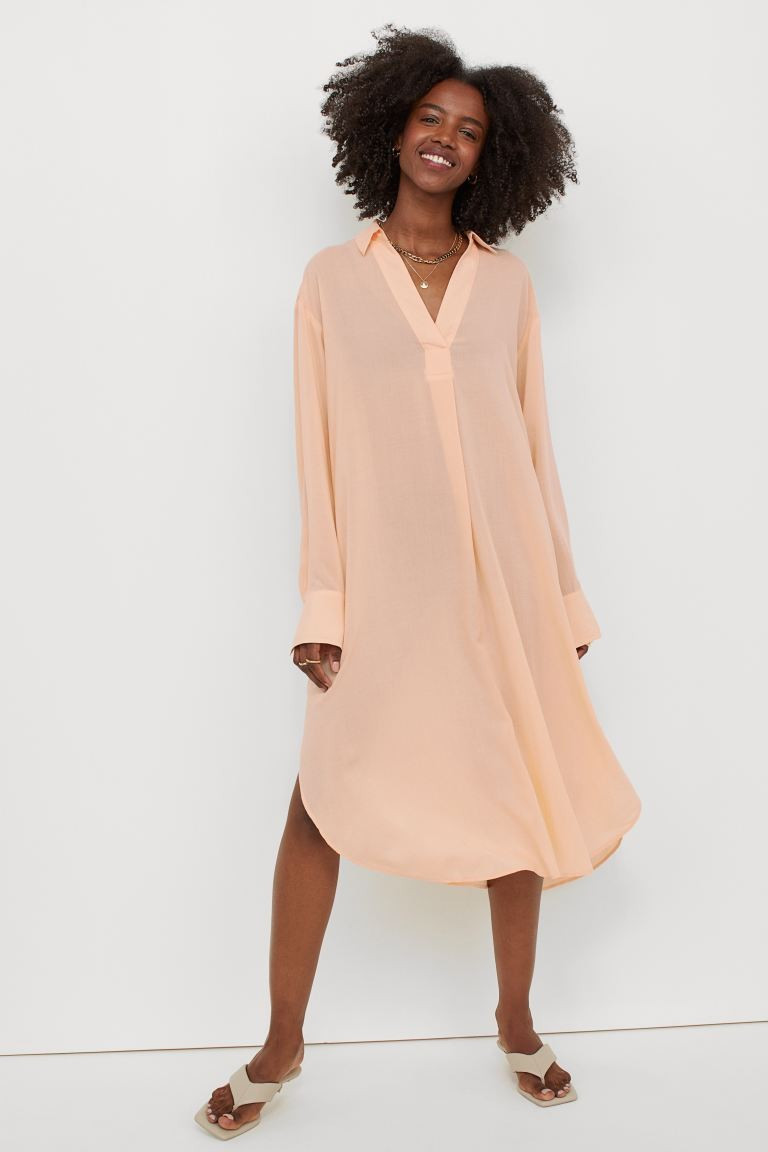 Lyocell-blend Shirt Dress | H&M (US + CA)