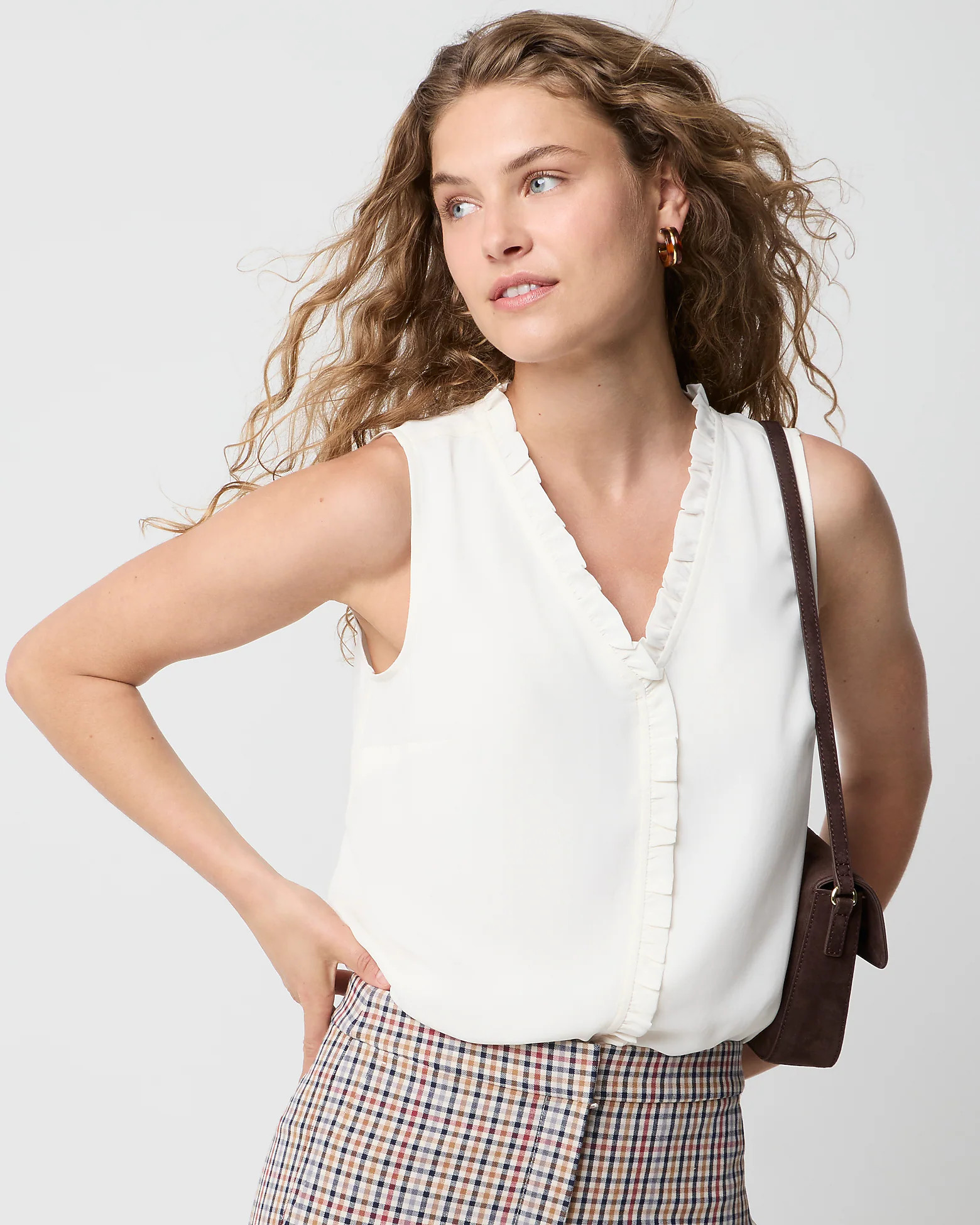 V-neck ruffle top | J.Crew Factory