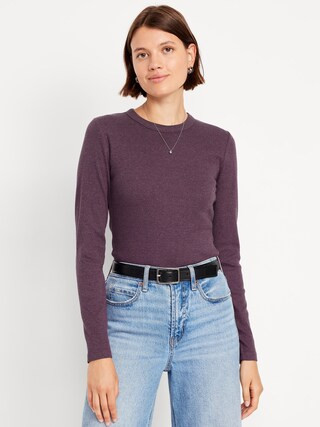 Snug Long-Sleeve Crew-Neck T-Shirt | Old Navy (US)