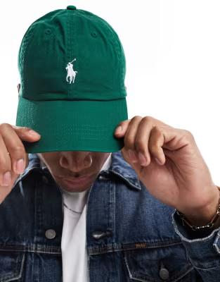 Polo Ralph Lauren icon logo twill baseball cap in dark green | ASOS (Global)