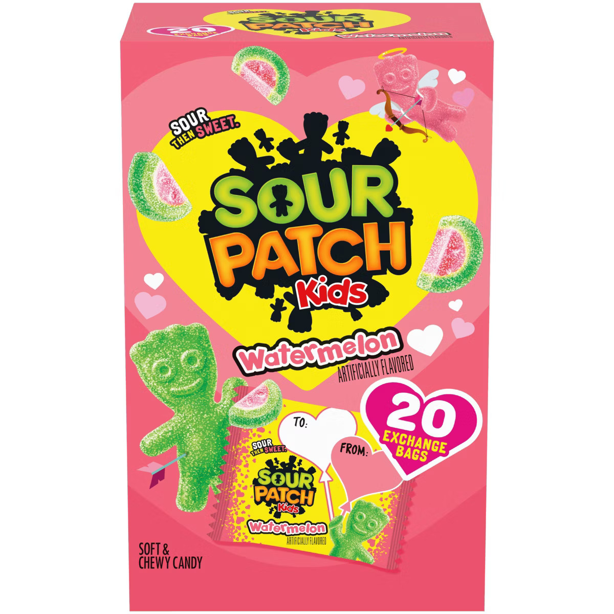 Sour Patch Kids Watermelon Valentine's Classroom Exchange Box - 9.87oz/20ct | Target