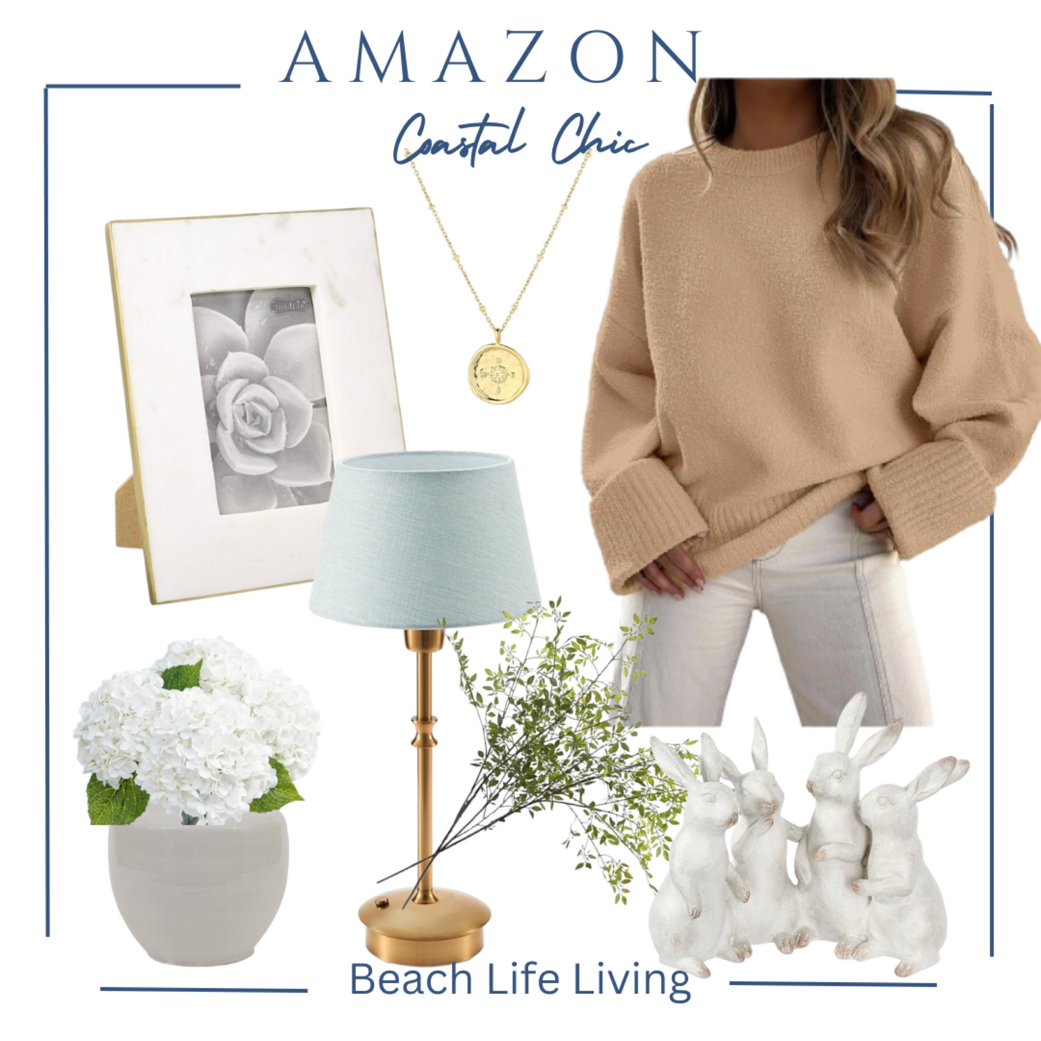 Affordable Coastal Style   finds for Spring 
Compass Neckless,  

#LTKSaleAlert #LTKHome #LTKSeasonal