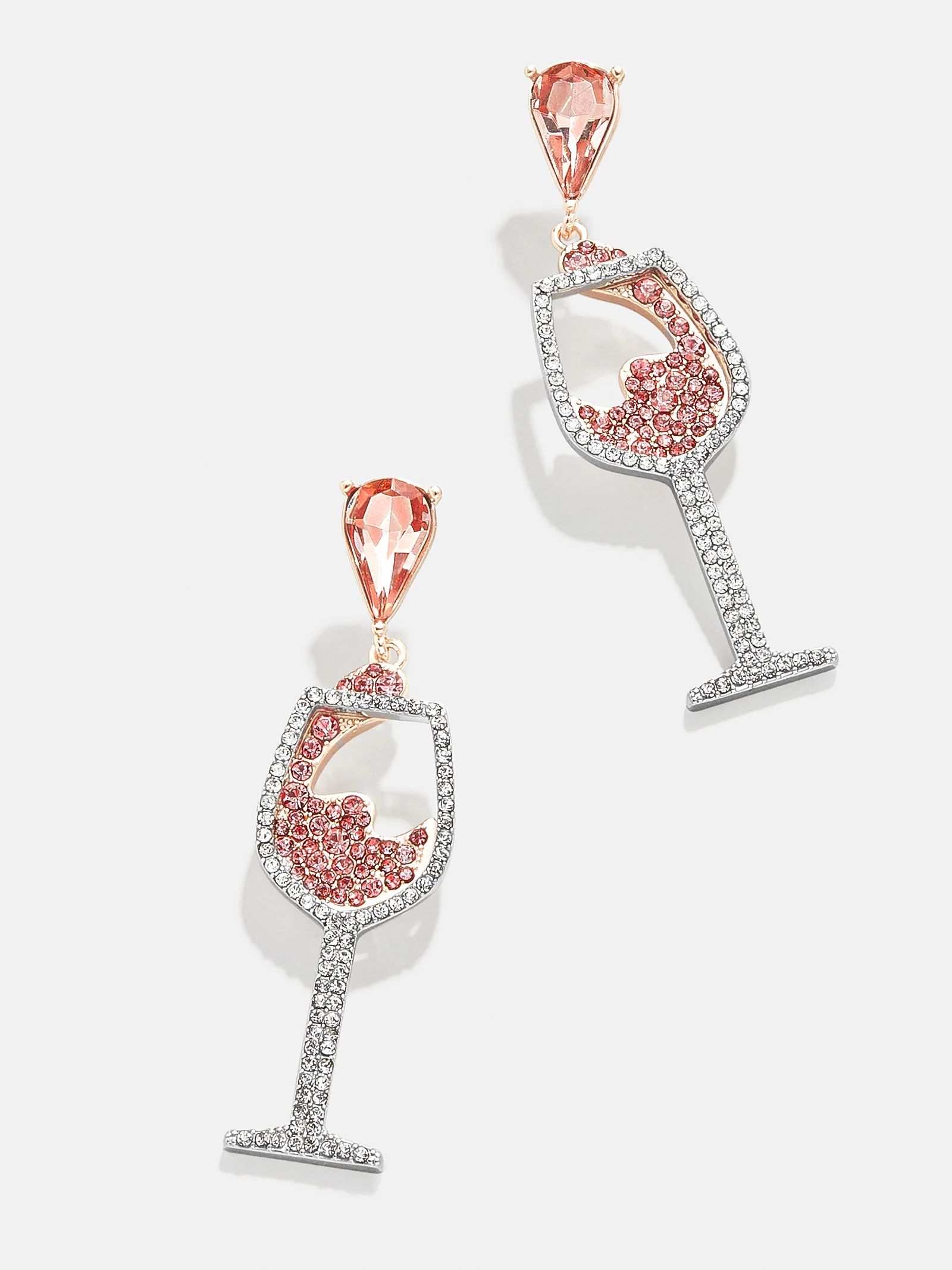Nothing to Wine About Earrings - Rosé Glass | BaubleBar (US)