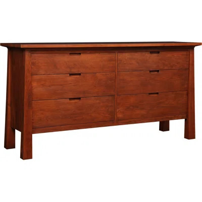 Park Slope 6 Drawer 67.5" W Solid Wood Double Dresser | Perigold