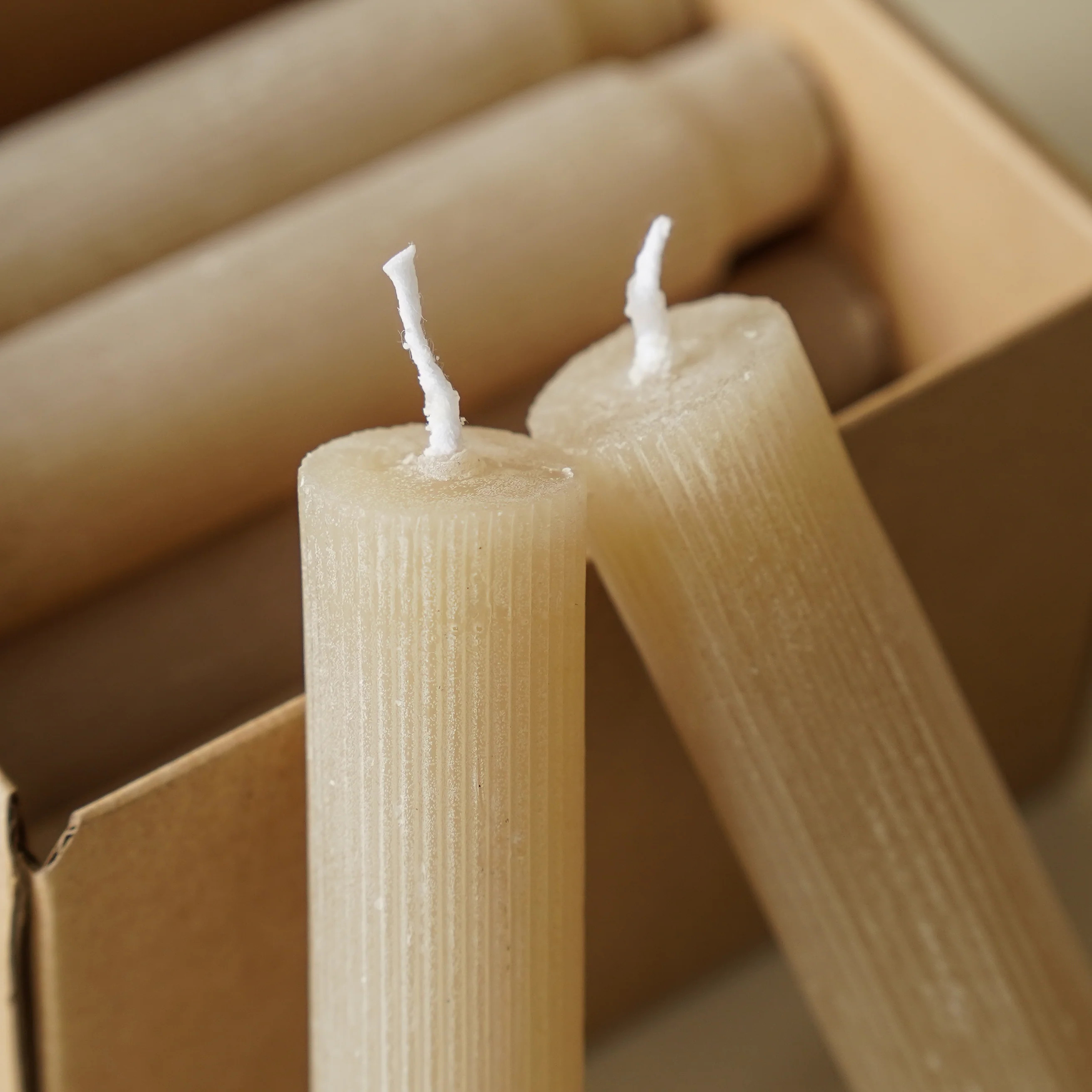 Pleated Taper Candles | Box of 12 | MJHome