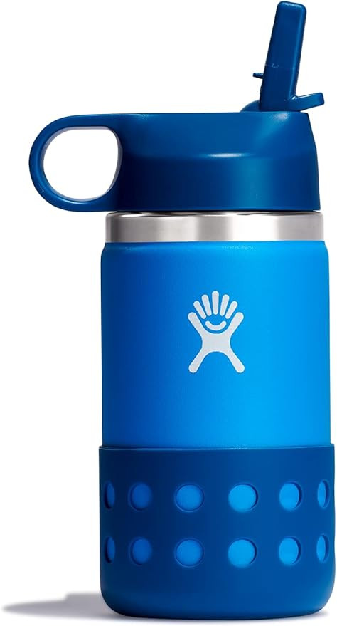 HYDRO FLASK Kids Water Bottle Jr. Stainless Steel Insulated With Straw Cap for Water, Milk, Juice... | Amazon (US)