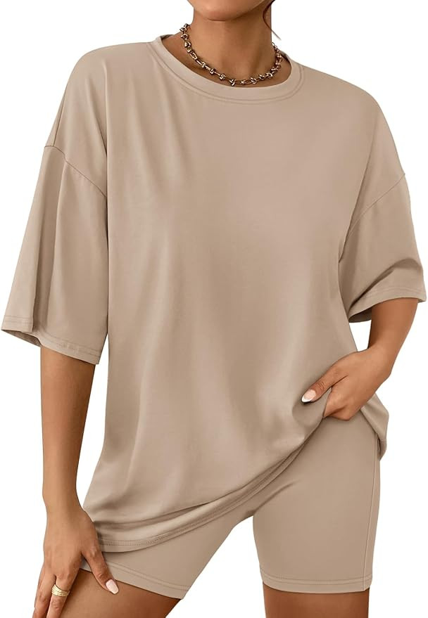 AUTOMET Womens 2 Piece Sets Summer Outfits 2025 Two Piece Lounge Set Matching Clothing Oversized ... | Amazon (US)