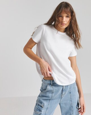 White Crew Neck Tee | Simply Be (UK)