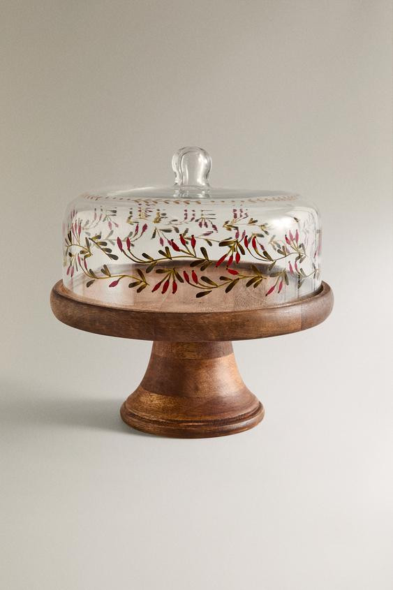 CHRISTMAS WOODEN CAKE DISH | Zara US