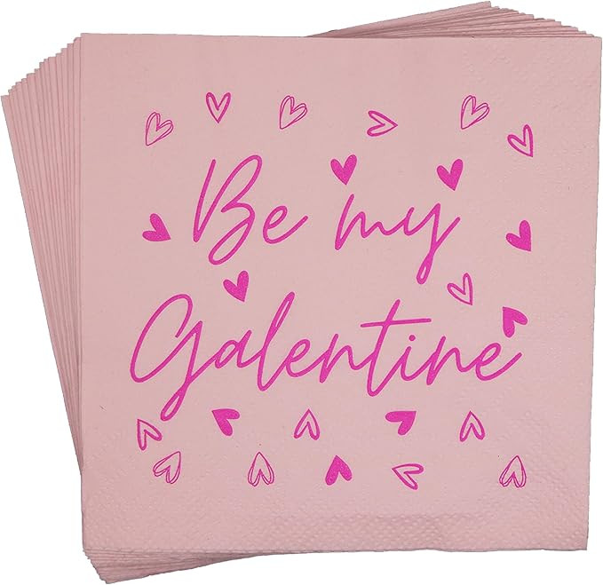 Be My Galentine Napkins, Pink Happy Galentines Day Napkins, Galentines’s Day Decorations(5 x 5 ... | Amazon (US)