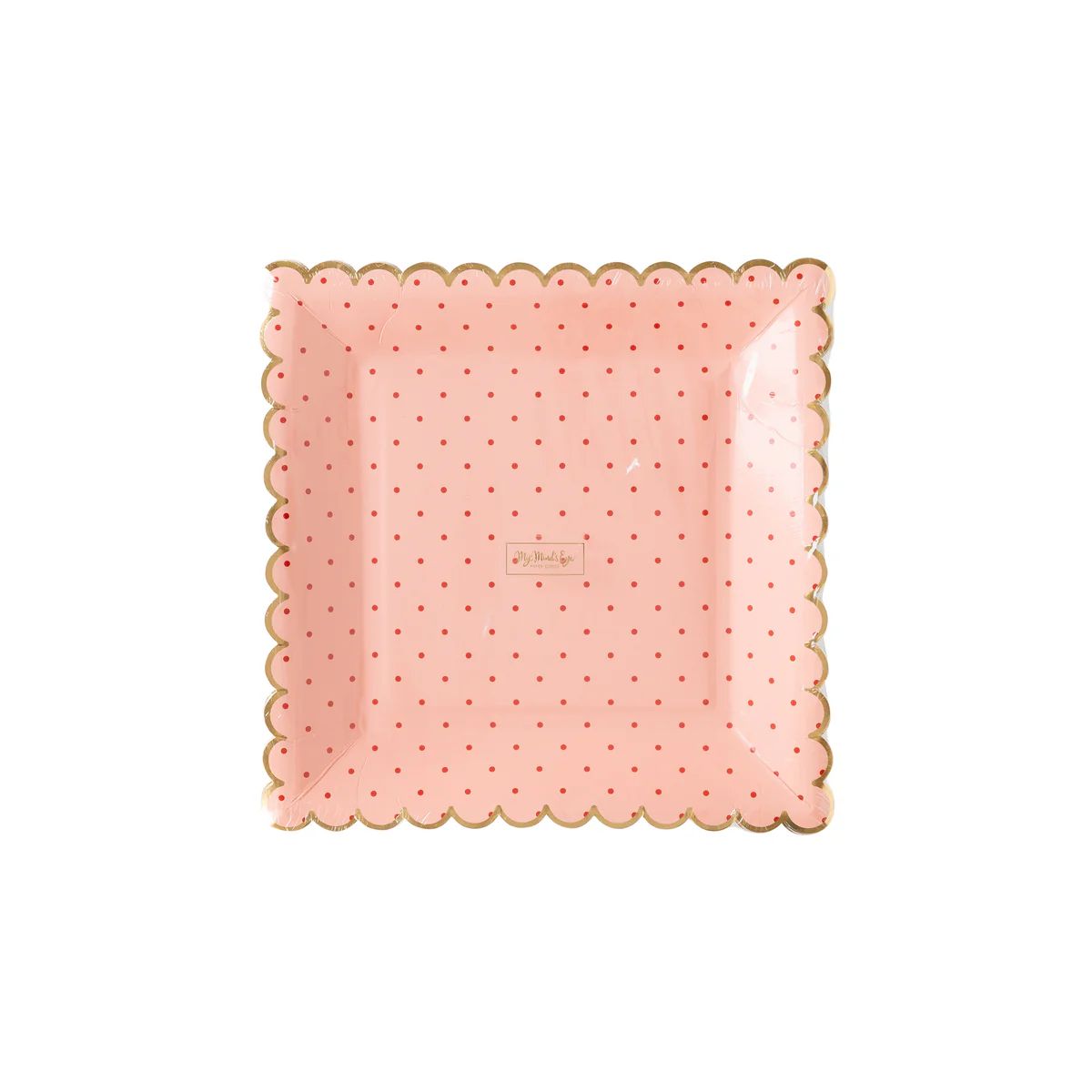 Pink With Polka Dot Scallop Plate | My Mind's Eye