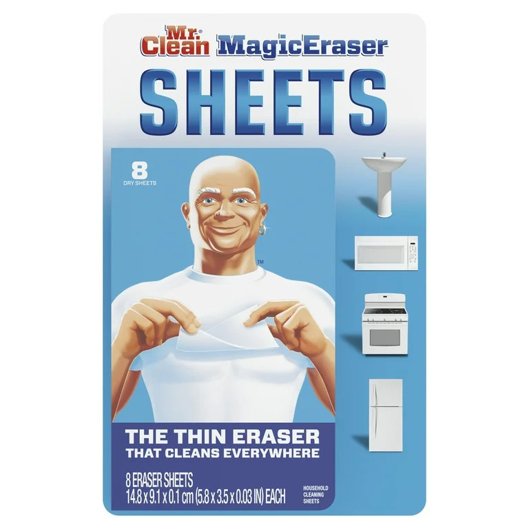 Mr. Magic Eraser Sheets, the power of a Magic Eraser in a thin, flexible, disposable sheet, 8 cou... | Walmart (US)