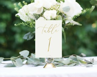 Gold Wedding Table Numbers, Wedding Table Decor, Gold Foil Table Numbers, Wedding Table Numbers, | Michaels Stores