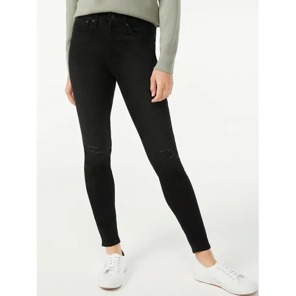 Free Assembly Women's High Rise Skinny Jeans - Walmart.com | Walmart (US)