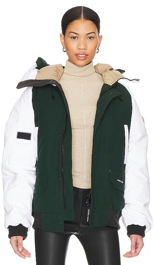 Chilliwack Bomber in White, Spruce, & Sandstone | Revolve Clothing (Global)