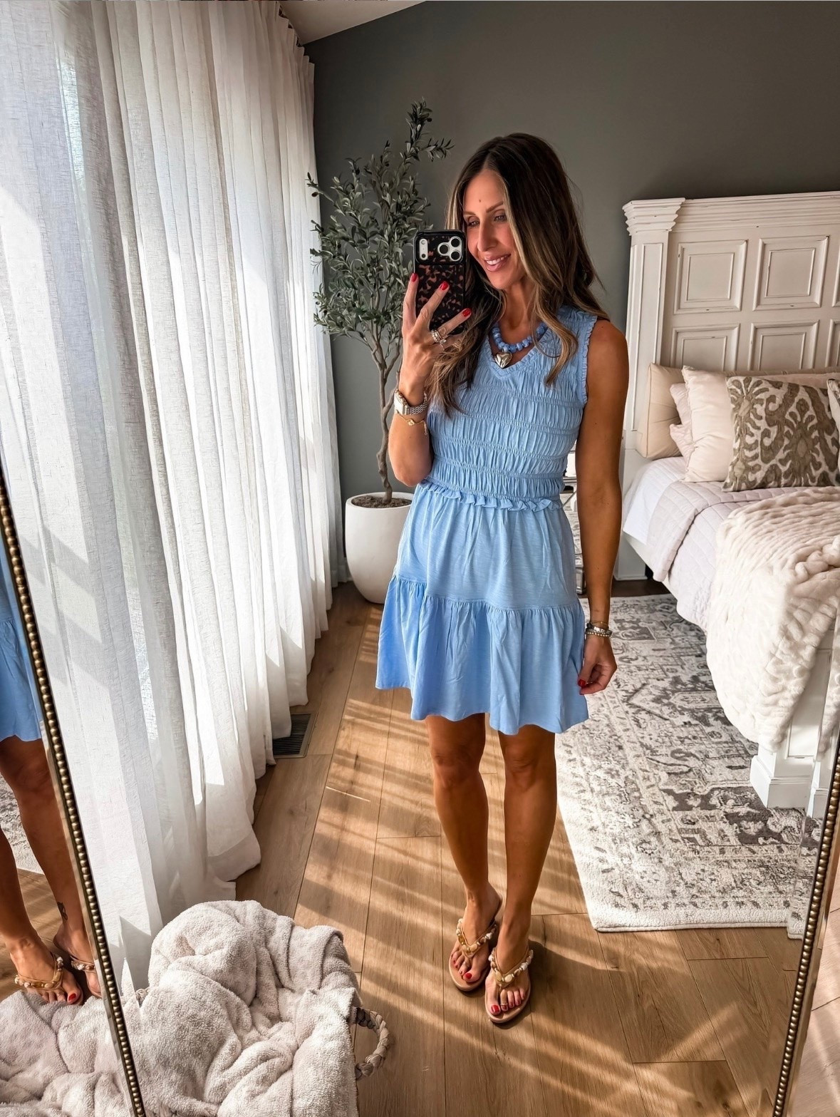 TRENDING! This little blue dress is giving all the sweet summer vibes. The smocked detail is so flattering and it’s one of those easy throw on dresses you’ll wear on repeat for vacations, brunch, showers, and everything in between.

blue dress outfit, summer dress inspo, vacation outfit idea, smocked dress, casual summer style, baby blue fashion, spring dress outfit, brunch outfit idea, easy everyday dress, feminine summer outfit, lightweight dresses, affordable fashion finds, themominstyle

#LTKootd #LTKSeasonal #LTKmomlife