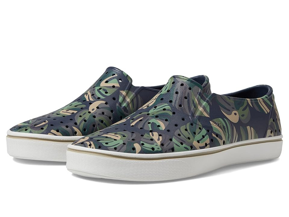 Native Shoes Miles Sugarlite Print (Darknite Grey/Shell White/Flax Foliage) Shoes | Zappos