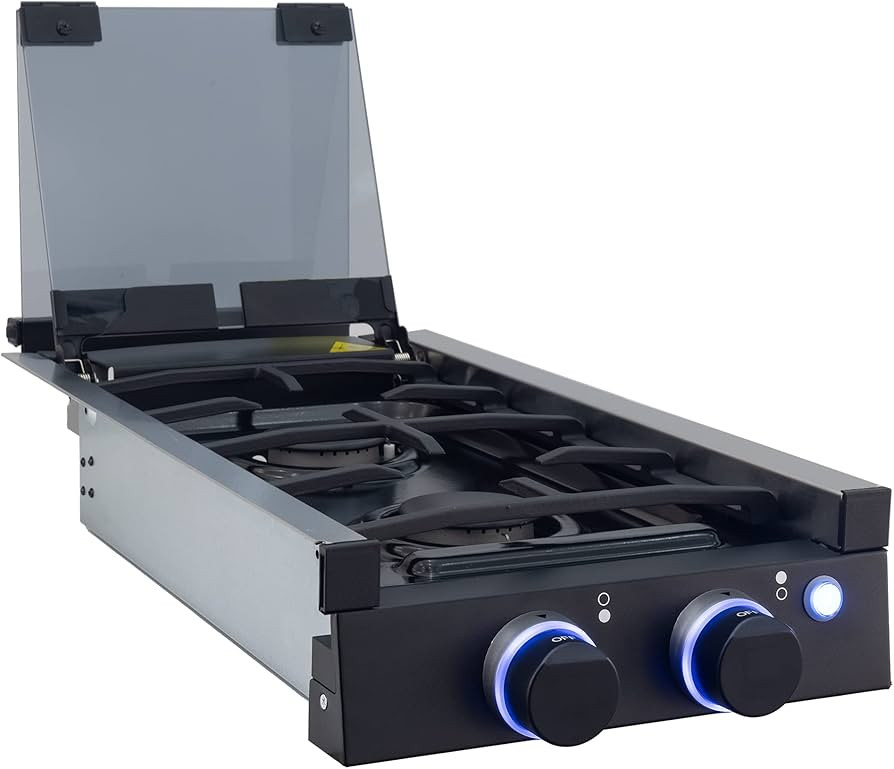 RecPro RV Built In Gas Cooktop | 2 Burners | RV Cooktop Stove | 6,500 BTU Burners | Cover Include... | Amazon (US)