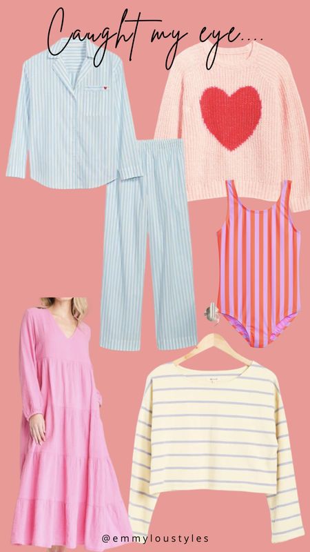 Fun pink, red and pastel finds that caught my eye this week 
#valentines #stripes #pink 

#LTKunder50 #LTKFind #LTKstyletip