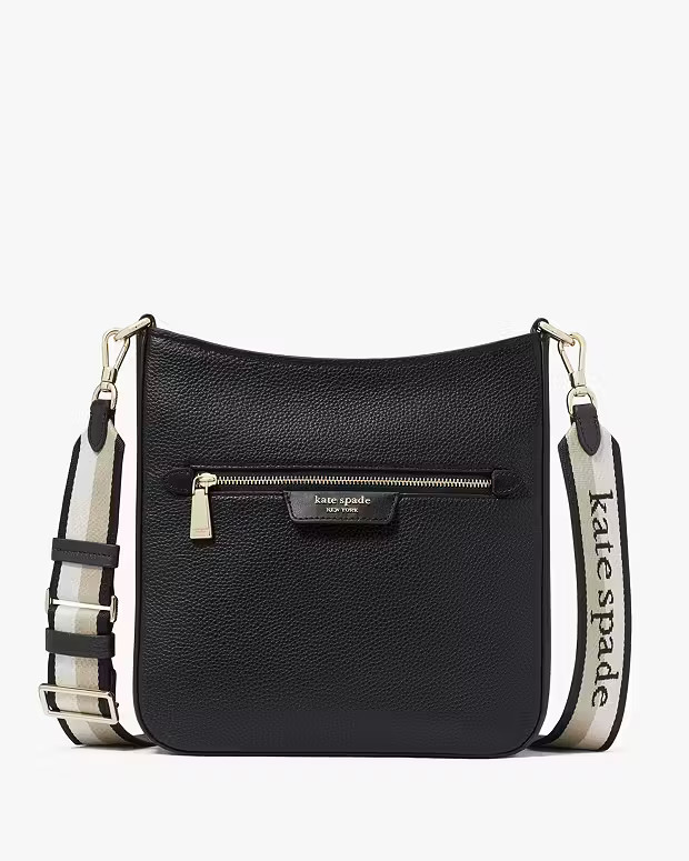 Hudson Pebbled Leather Large Messenger Crossbody | Kate Spade (US)