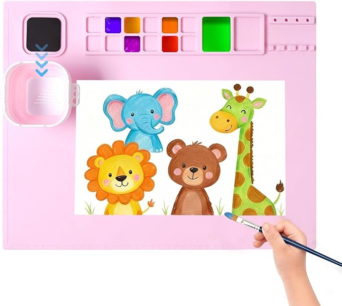 AWOKE Silicone Painting Mat | 20"x16" No-Spill Art Matt for Resin DIY, Beading, with Magnetic Wat... | Amazon (US)