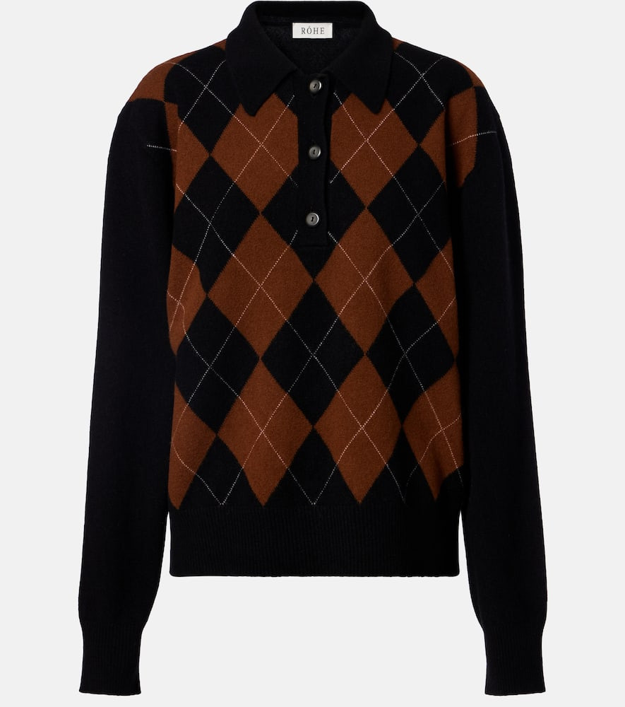Róhe Argyle wool polo sweater | Mytheresa (US/CA)