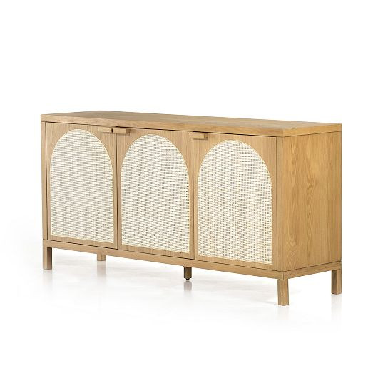 Classic Rattan &amp; Wood Buffet (60") | West Elm (US)