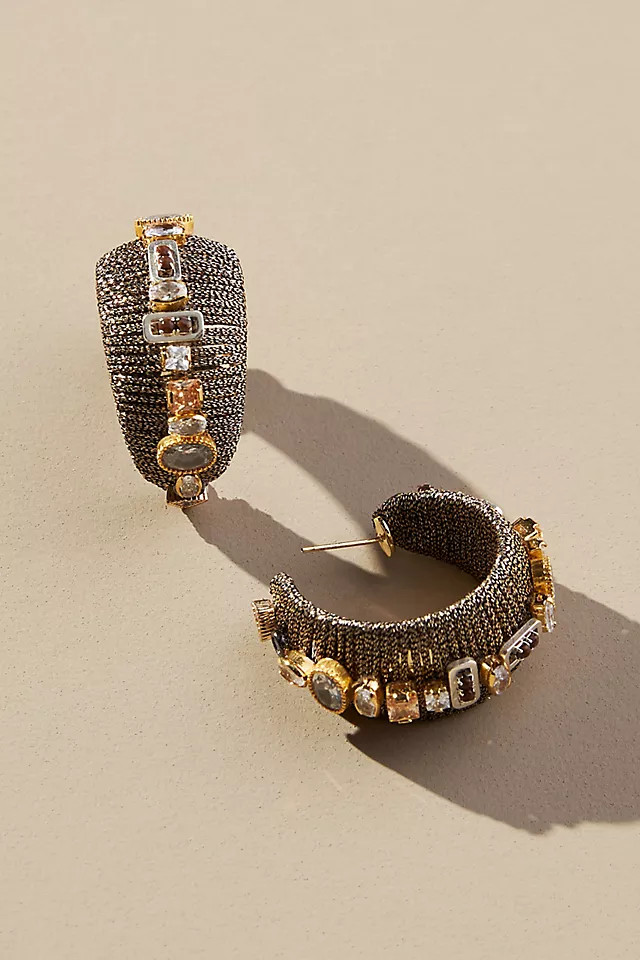 Cosmic Rock Crystal Huggie Earrings | Anthropologie (US)