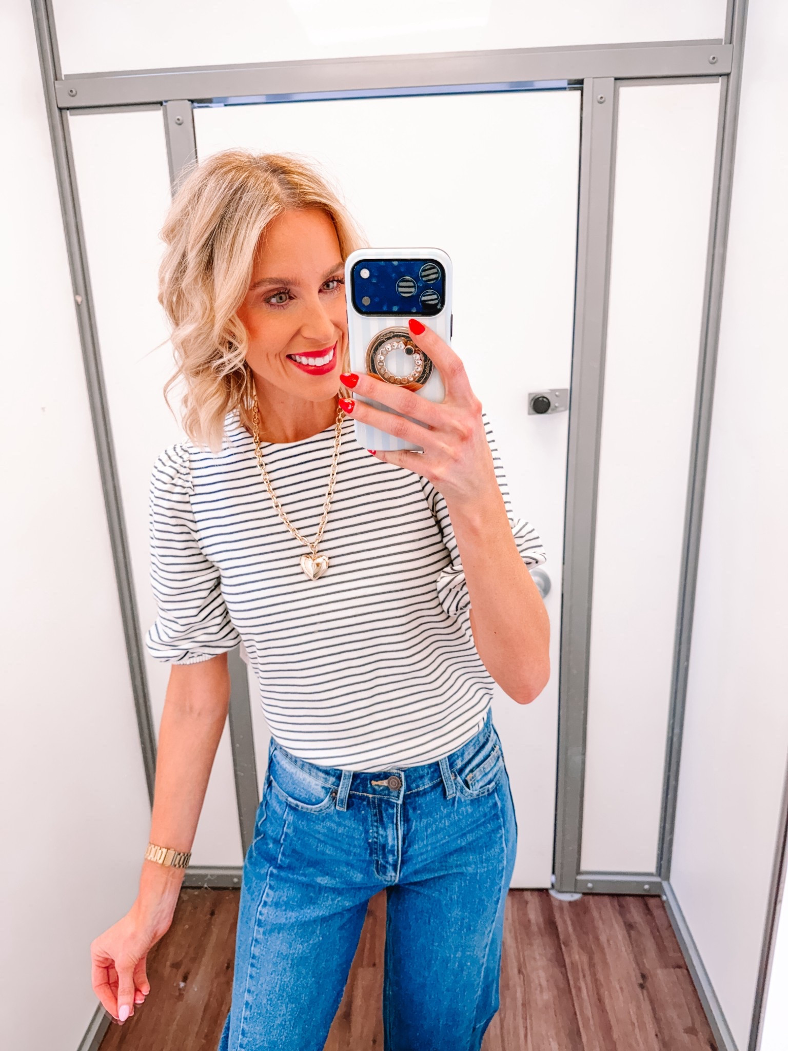 Loving this casual look for Spring! 

Striped top / Puff sleeve top / Barrel jeans / Walmart denim / Classic style 

#LTKootd