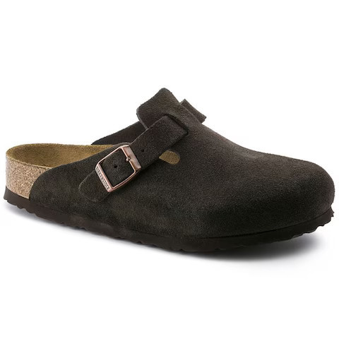 Boston Soft Footbed Suede Leather Basalt Gray Tonal | BIRKENSTOCK | Birkenstock USA