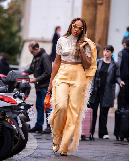When we saw next bold, sexy spring summer pieces for every body from @estermanas  I wore one of their signature cropped tops that probably covers at least three different sizes because of the stretch with a two piece you saw me wear before in New York from @lapointe #pfw 

#LTKSeasonal #LTKstyletip #LTKitbag