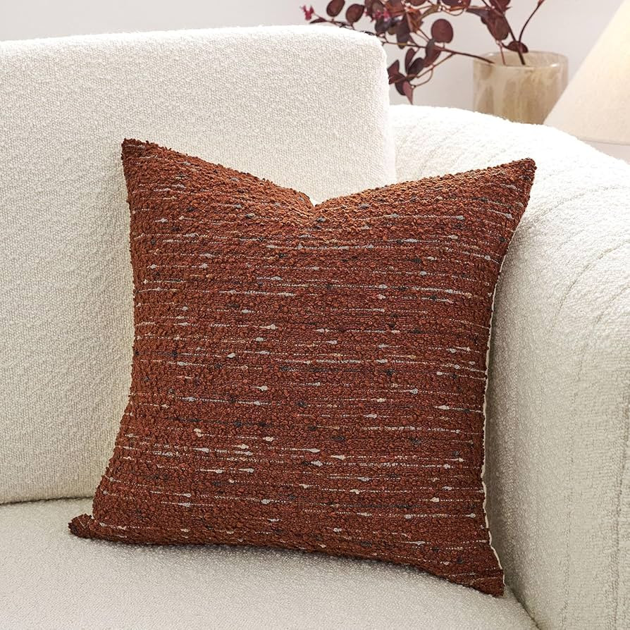 DOMVITUS Pillow Covers 20x20, Boucle Throw Pillow Covers Couch Pillows for Living Room, Decorativ... | Amazon (US)