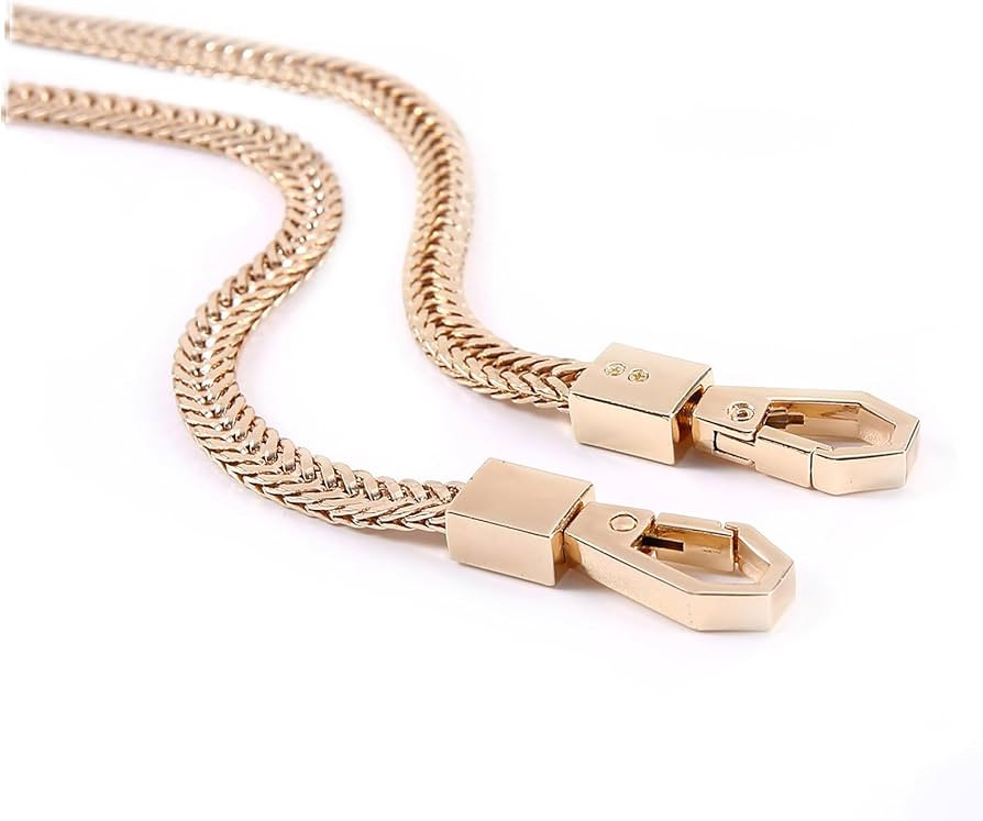 Iron Flat Bag Purse Chain Strap Accessories Shoulder Cross Body Handbag Strap Replacement (Gold) | Amazon (US)