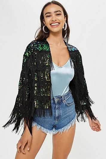Fringed Jacket - Black | Topshop US