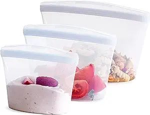 Stasher Reusable Silicone Storage Bag, Food Storage Container, Microwave and Dishwasher Safe, Lea... | Amazon (US)