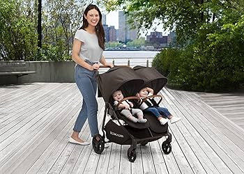 Delta Children Cruzer Double Stroller – Lightweight Side by Side with Reclining Seats, Extendab... | Amazon (US)