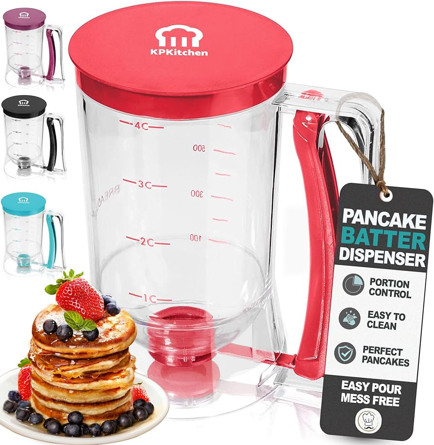 Pancake Batter Dispenser - Kitchen Must Have Tool for Perfect Pancakes, Cupcake, Waffle, Muffin M... | Amazon (US)