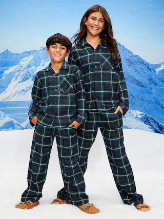 Printed Gender-Neutral Button-Front Pajama Set for Kids | Old Navy (US)