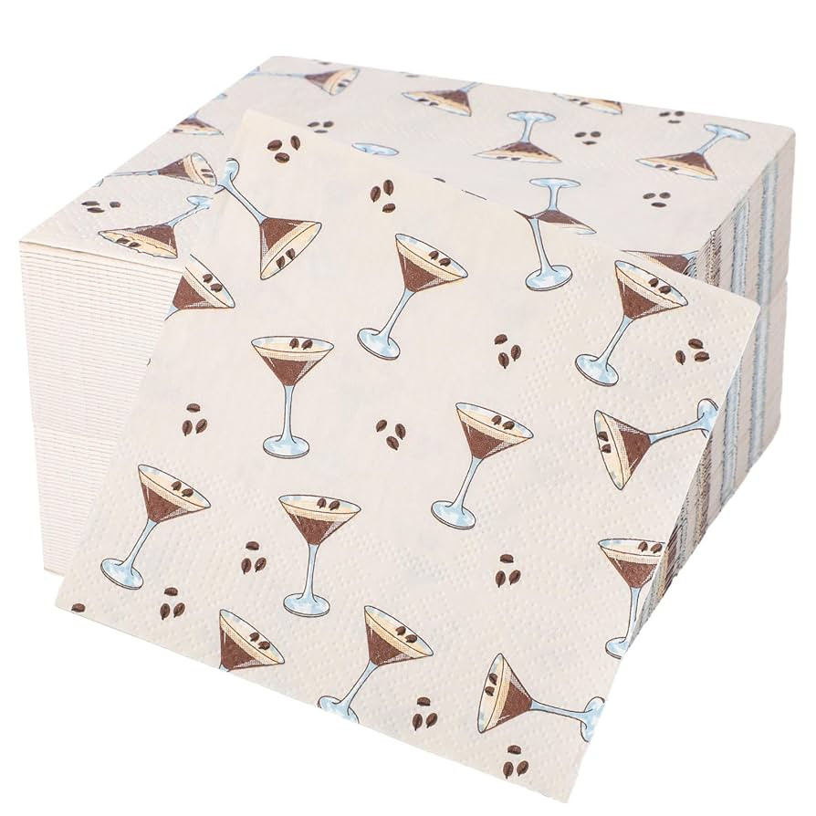 Crtiin 50 Pcs Espresso Martini Party Supplies a Tini Bit Older Napkins Love is Brewing Decors Mar... | Amazon (US)