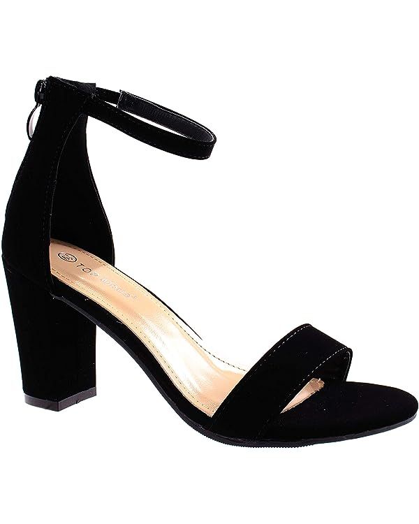 TOP Moda Women's Fashion Ankle Strap Evening Dress High Heel Sandal Shoes | Amazon (US)