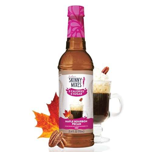 Jordan's Skinny Mixes Syrups Sugar Free Coffee Syrup, Maple Bourbon Pecan Flavor Drink Mix, Zero Calorie Flavoring for Chai Latte, Protein Shake, Food and More, Keto Friendly, 25.4 Fl Oz, 1 Pack | Amazon (US)