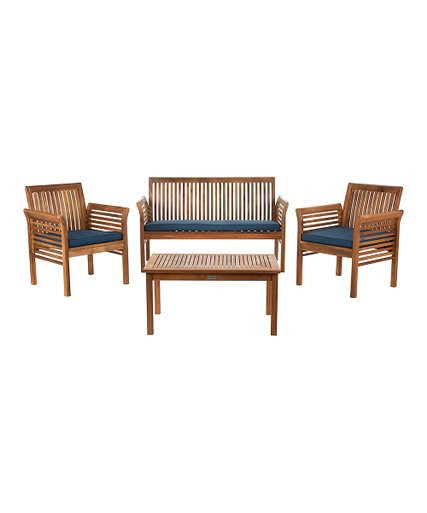 SAFAVIEH Brown Four-Piece Patio Seating Set | Zulily
